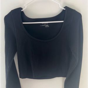 Black garage long sleeve top